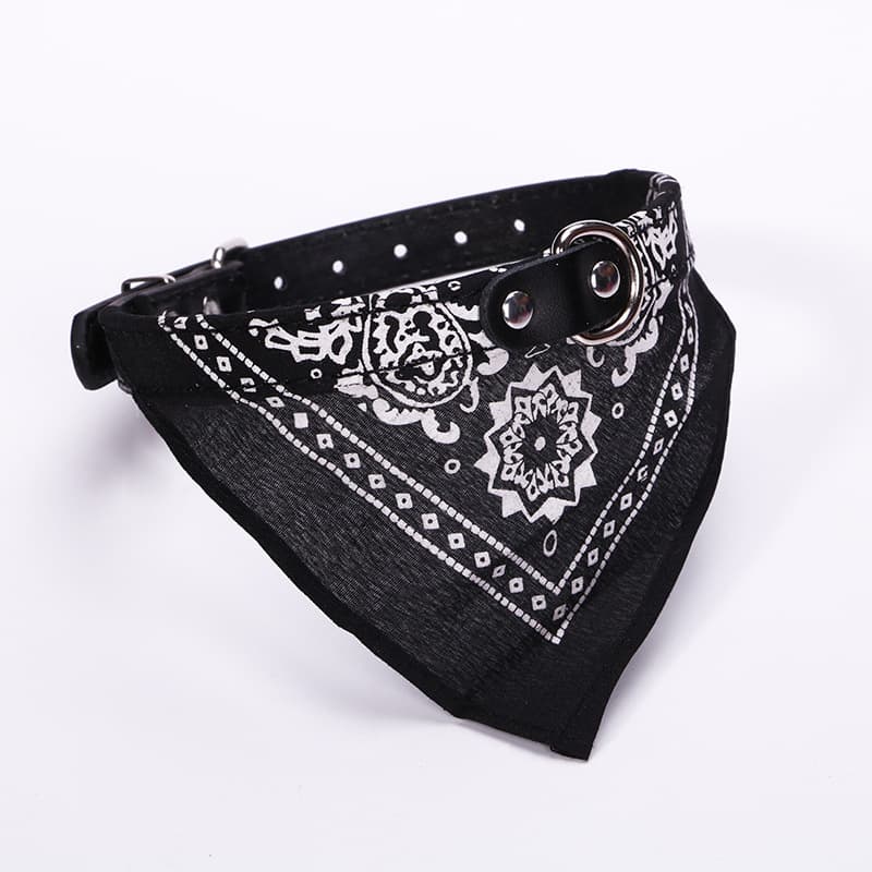 Dog Pu Collar Print Triangle thumbnail 2