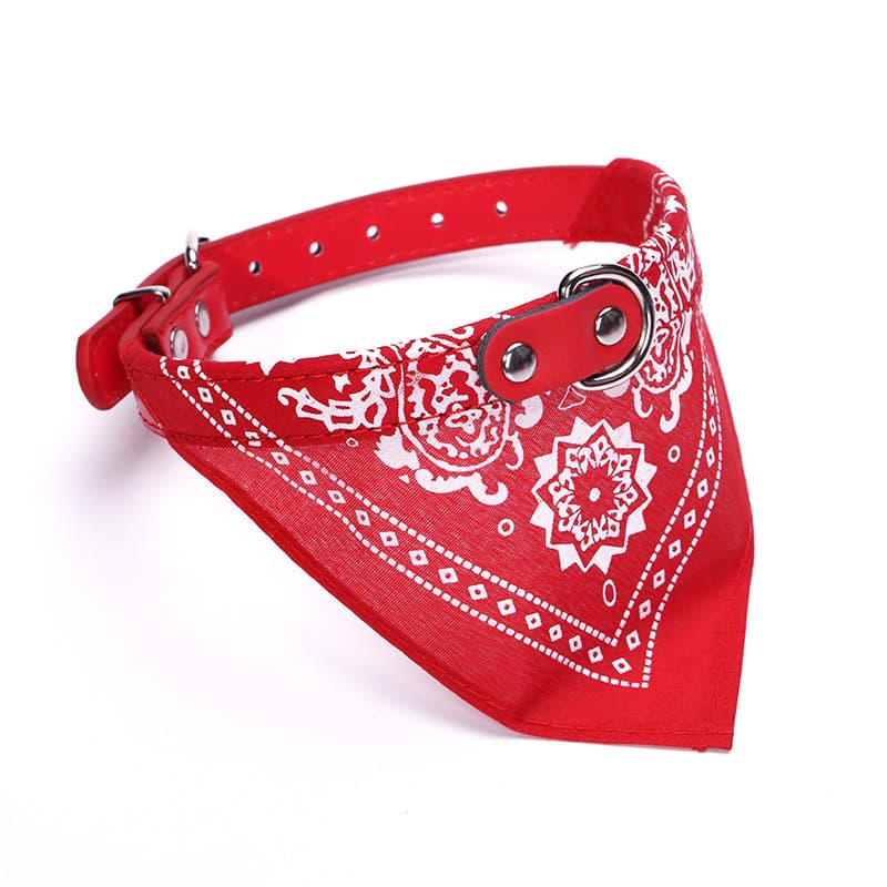 Dog Pu Collar Print Triangle thumbnail 3