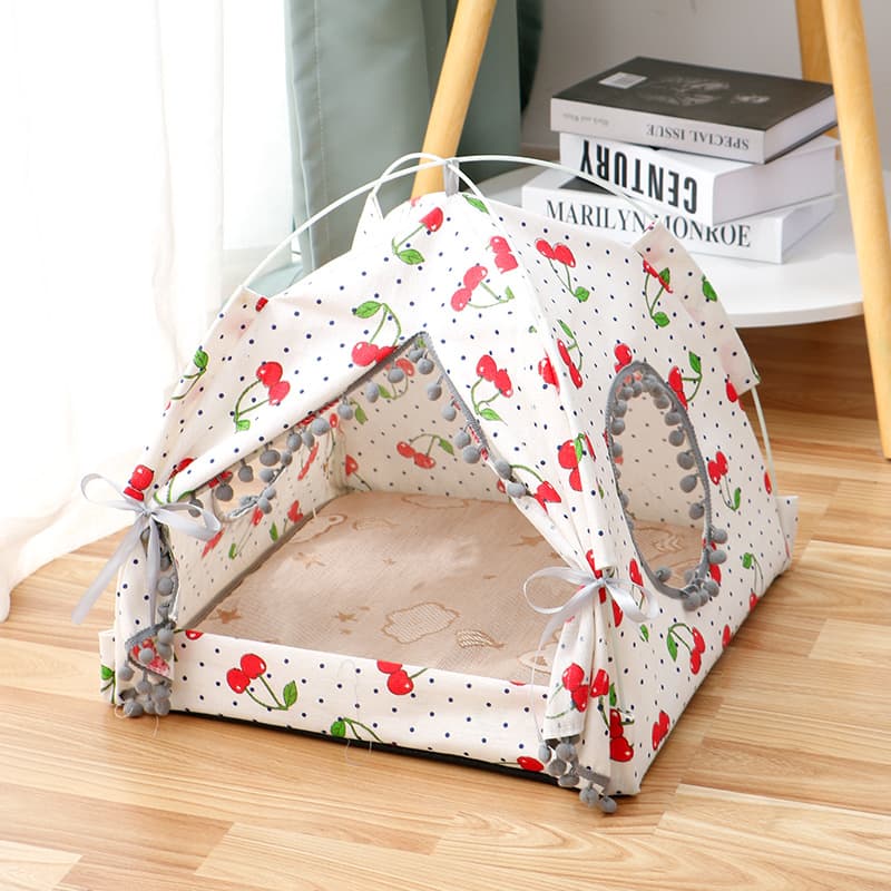 Cat Tent House Enclosed Bed thumbnail 2