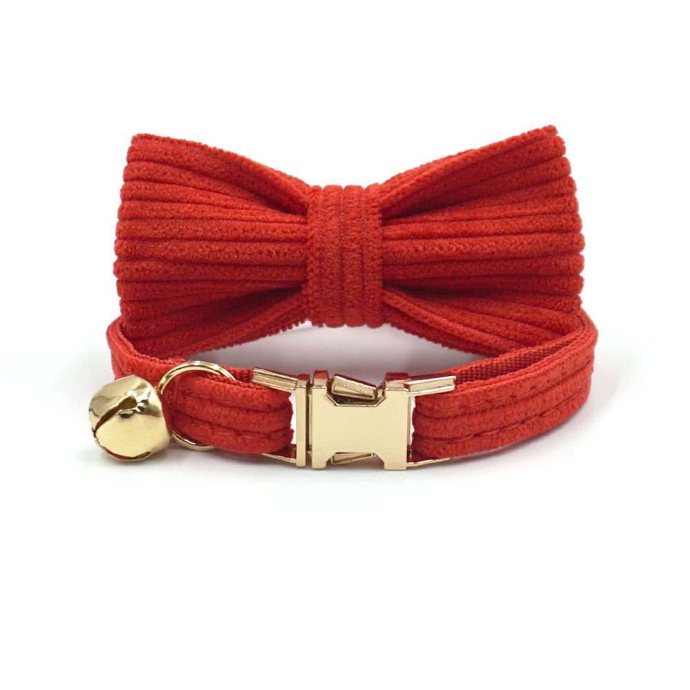 Handsome Cat Bow Corduroy Collar thumbnail 2