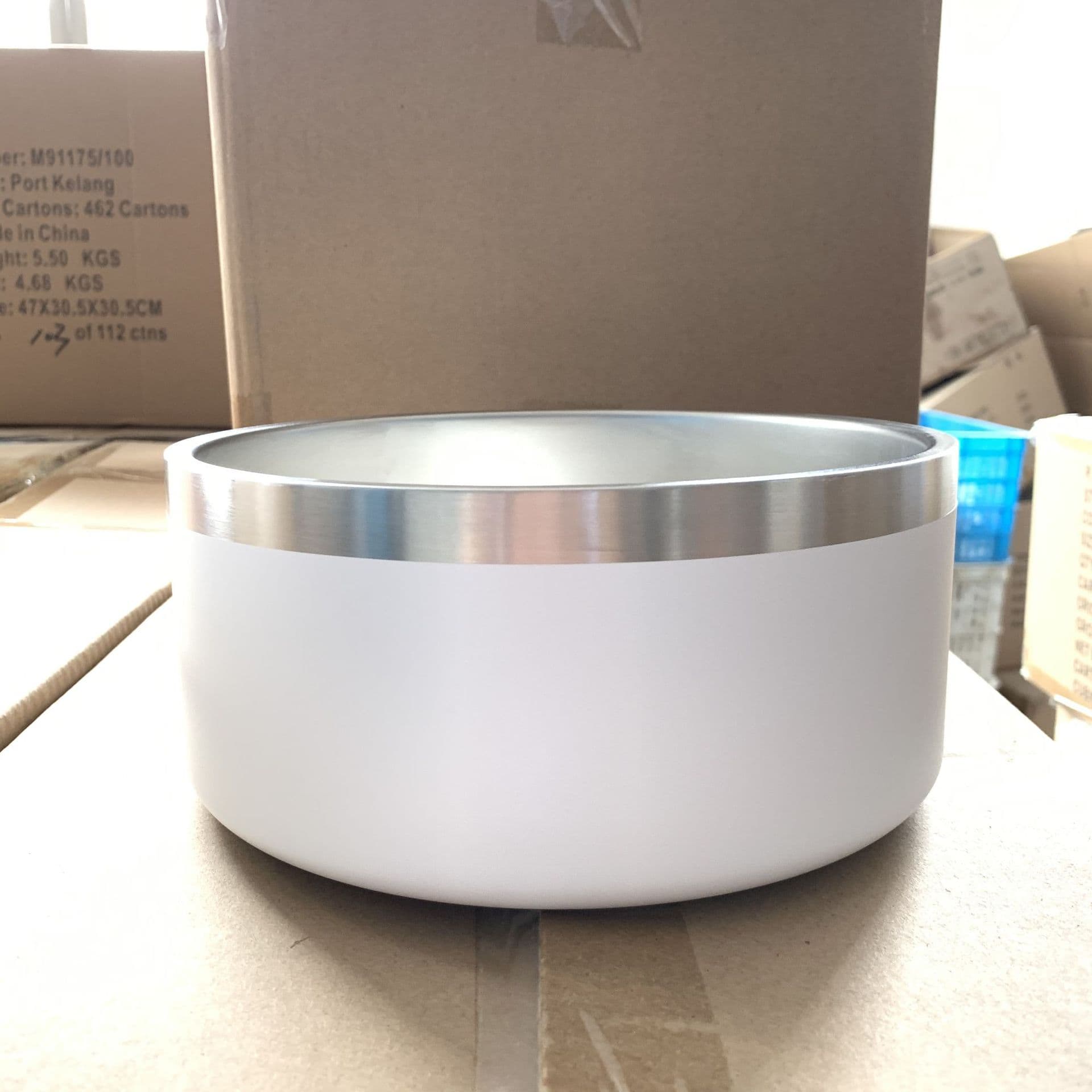 Stainless Steel Dog Bowl Upright view 1
