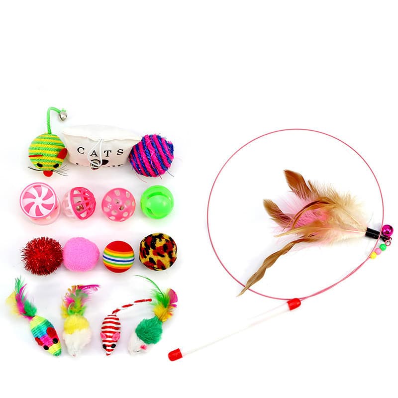 Cat Toy Set Funny Stick view 1