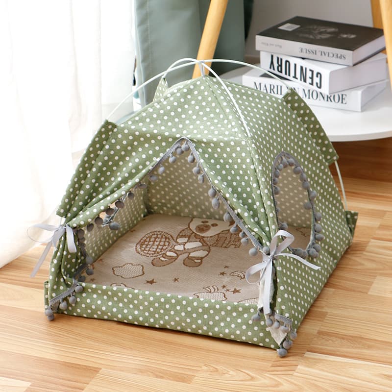 Cat Tent House Enclosed Bed view 1