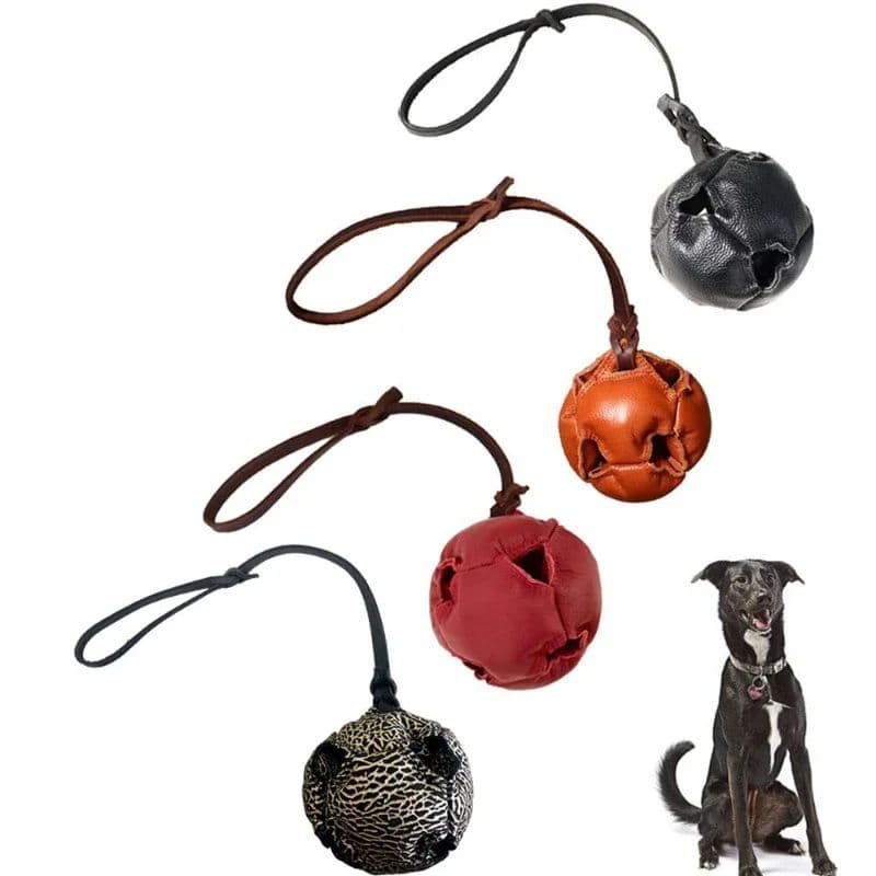 Leather Dog Training Ball Toy view 1