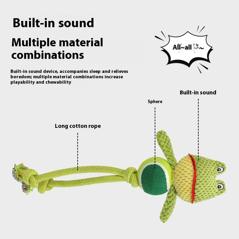 Cotton String Dog Toy Interactive view 1